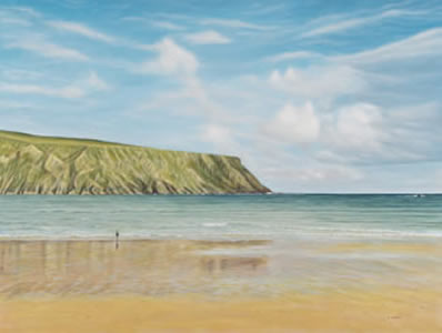 Silver Strand with Boy, Glencolmcille